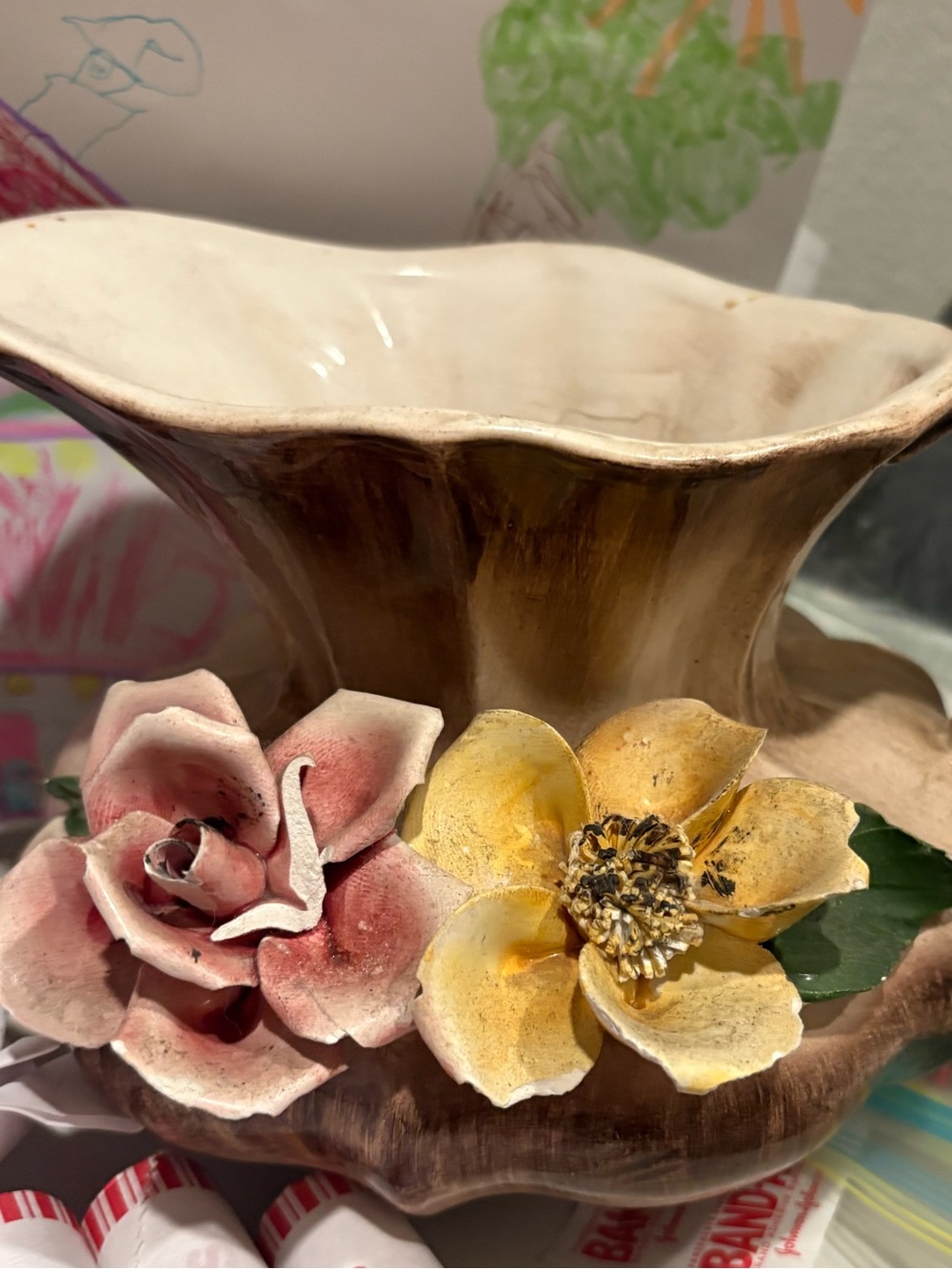ANTIQUE CAPODIMONTE PITCHER